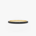 14K Gold Black Diamond Eternity Band - GeumJewels