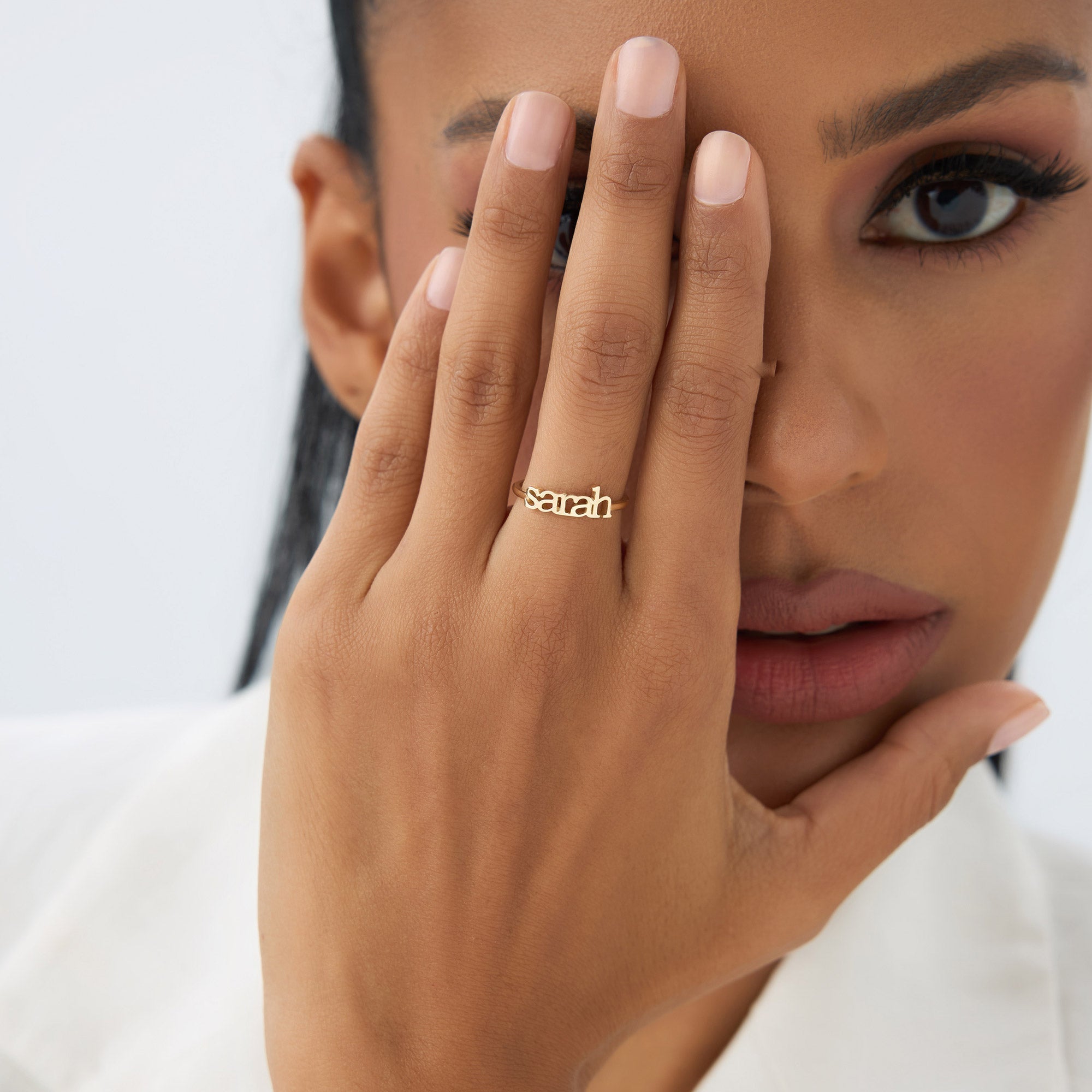 14K Gold Custom Name Ring - GeumJewels