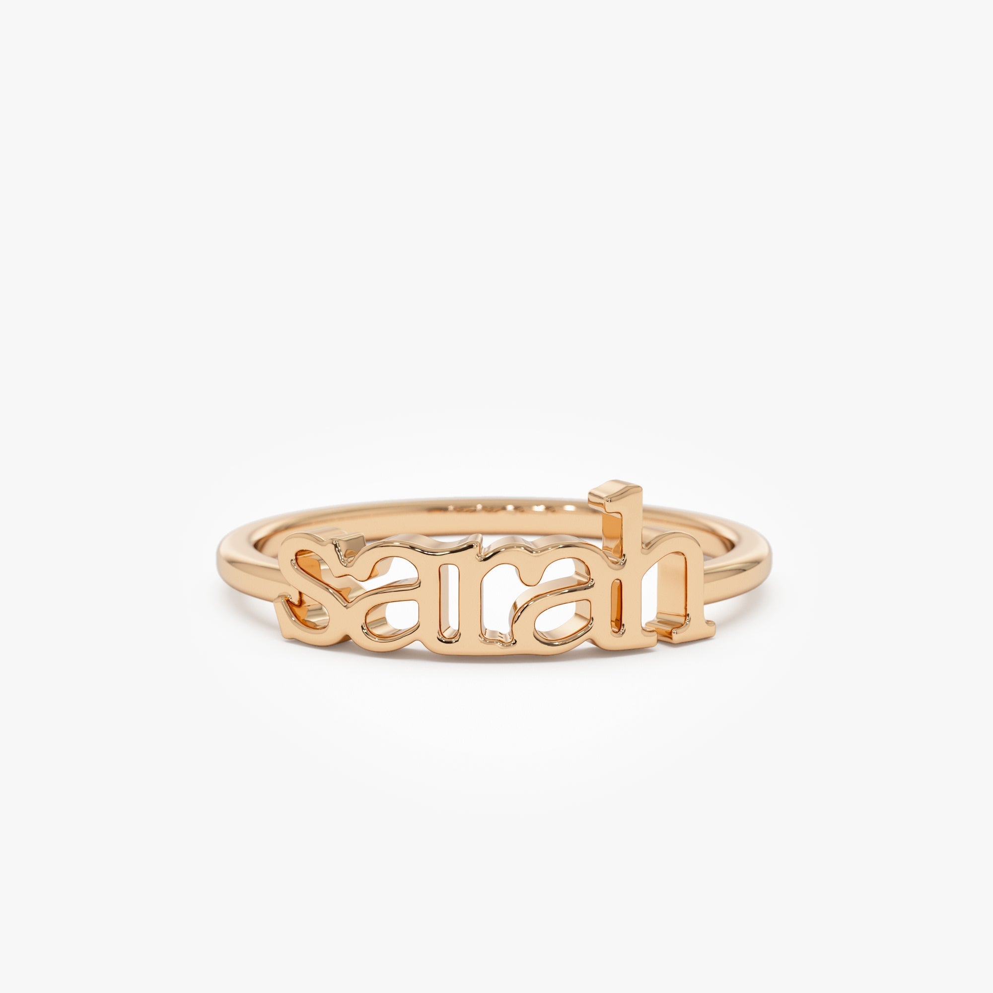 14K Gold Custom Name Ring - GeumJewels