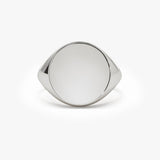 14k Gold Engravable Signet Ring - GeumJewels