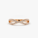 14K Gold Eternity Diamond Wedding Band - GeumJewels