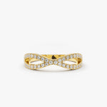 14K Gold Eternity Diamond Wedding Band - GeumJewels
