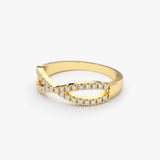 14K Gold Eternity Diamond Wedding Band - GeumJewels