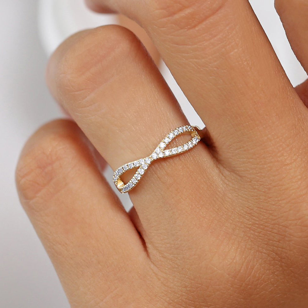 14K Gold Eternity Diamond Wedding Band - GeumJewels