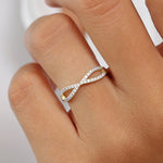 14K Gold Eternity Diamond Wedding Band - GeumJewels