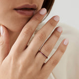 14k Gold Full Eternity Princess Cut Ruby Ring - GeumJewels