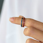 14kt Yellow Gold Full Eternity Princess Cut Ruby Ring - GeumJewels