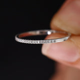 14K Gold Half Eternity Micro Pave Diamond Ring - GeumJewels