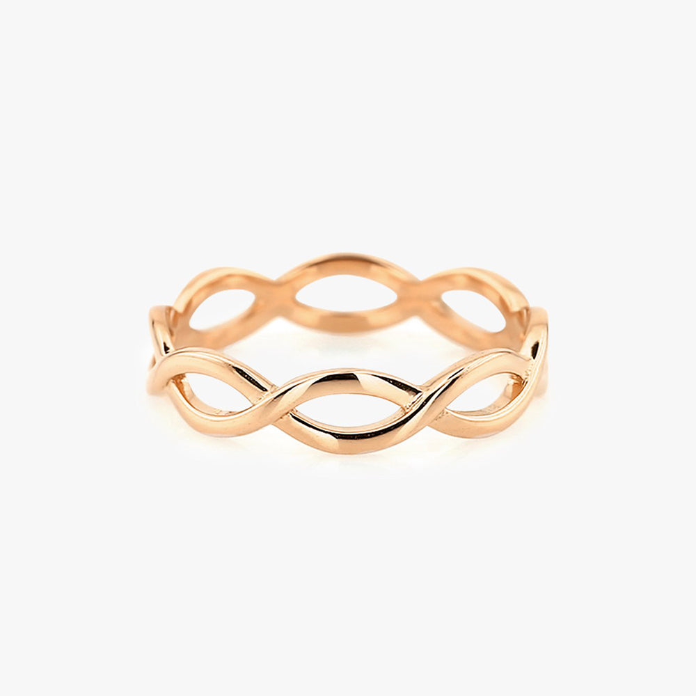14k Gold Infinity Band - GeumJewels