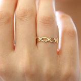 14k Gold Infinity Band - GeumJewels