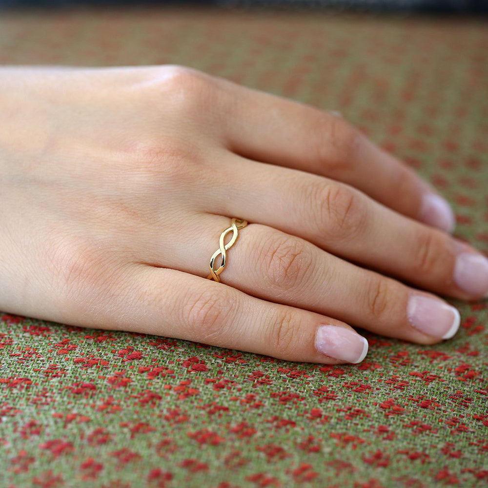 14k Gold Infinity Band - GeumJewels