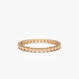 14k Gold Mini Heart Eternity Ring - GeumJewels