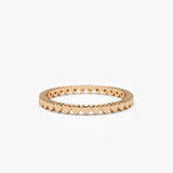 14k Gold Mini Heart Eternity Ring - GeumJewels