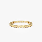 14k Gold Mini Heart Eternity Ring - GeumJewels