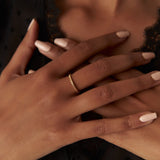 14k Gold Mini Heart Eternity Ring - GeumJewels