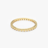 14k Gold Mini Heart Eternity Ring - GeumJewels