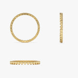 14k Gold Mini Heart Eternity Ring - GeumJewels