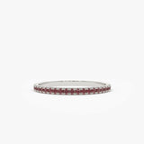 14K Gold Ruby Eternity Band - GeumJewels