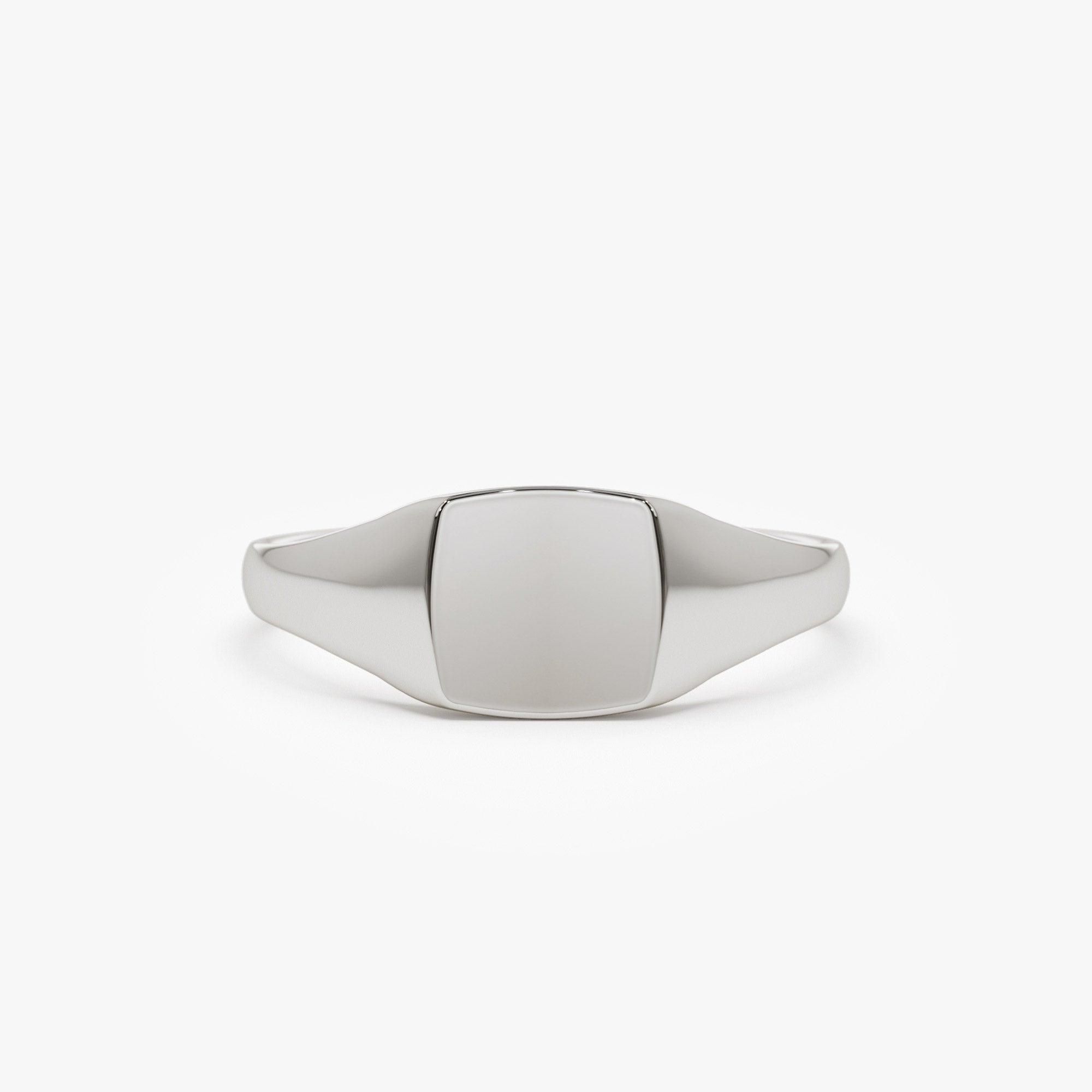 14k Gold Square Signet Ring - GeumJewels