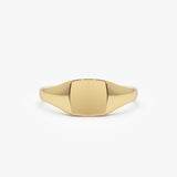14k Gold Square Signet Ring - GeumJewels