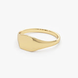 14k Gold Square Signet Ring - GeumJewels