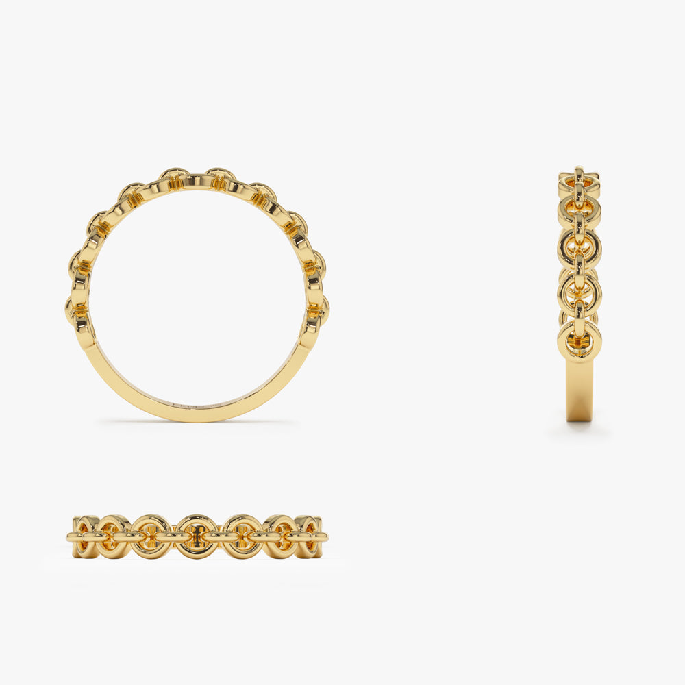 14K Gold Stackable Dainty Ring - GeumJewels