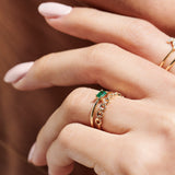 14K Gold Stackable Dainty Ring - GeumJewels