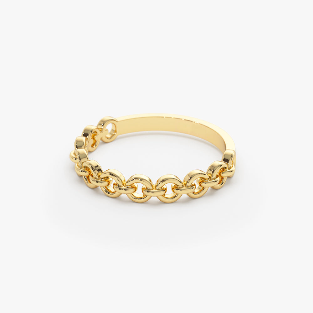 14K Gold Stackable Dainty Ring - GeumJewels