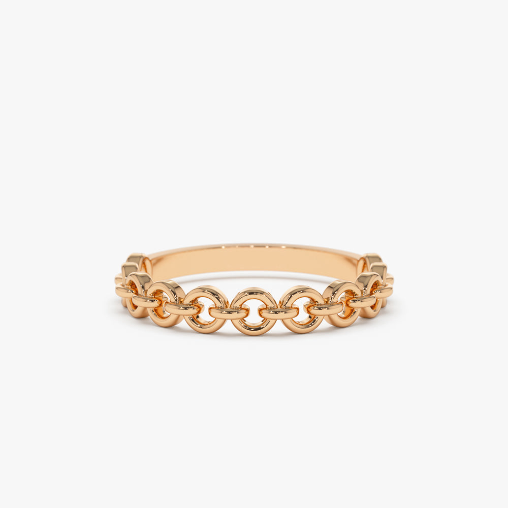 14K Gold Stackable Dainty Ring - GeumJewels