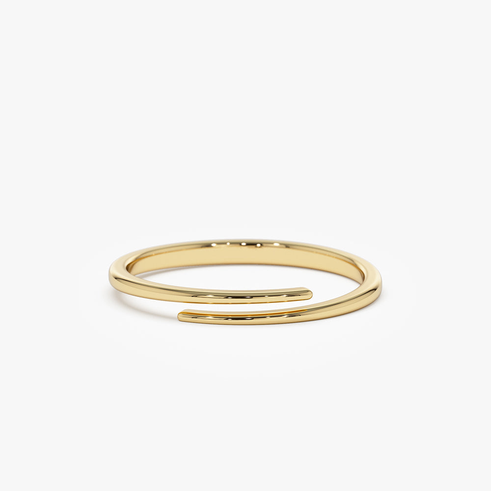 14k Gold Stacking Criss Cross Ring - GeumJewels