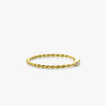 14K Gold Twisted Diamond Wedding Band - GeumJewels