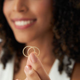 14K Gold Twisted Rope Ring Set - GeumJewels