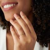 14K Gold Twisted Rope Ring Set - GeumJewels
