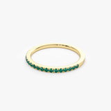 14k Half Eternity Emerald Ring - GeumJewels