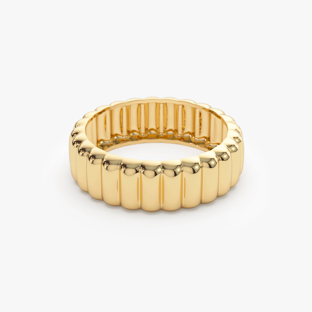 14k Iconic Dome Bold Statement Ring - GeumJewels