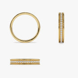 14k Milgran Full Eternity Diamond Ring - GeumJewels