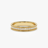 14k Milgran Full Eternity Diamond Ring - GeumJewels