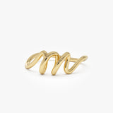 14K Minimalist Wire Letter Ring - Geum Jewels