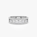 14K Multi-Band Marquise and Round Diamond Ring - GeumJewels