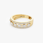 14K Multi-Band Marquise and Round Diamond Ring - GeumJewels