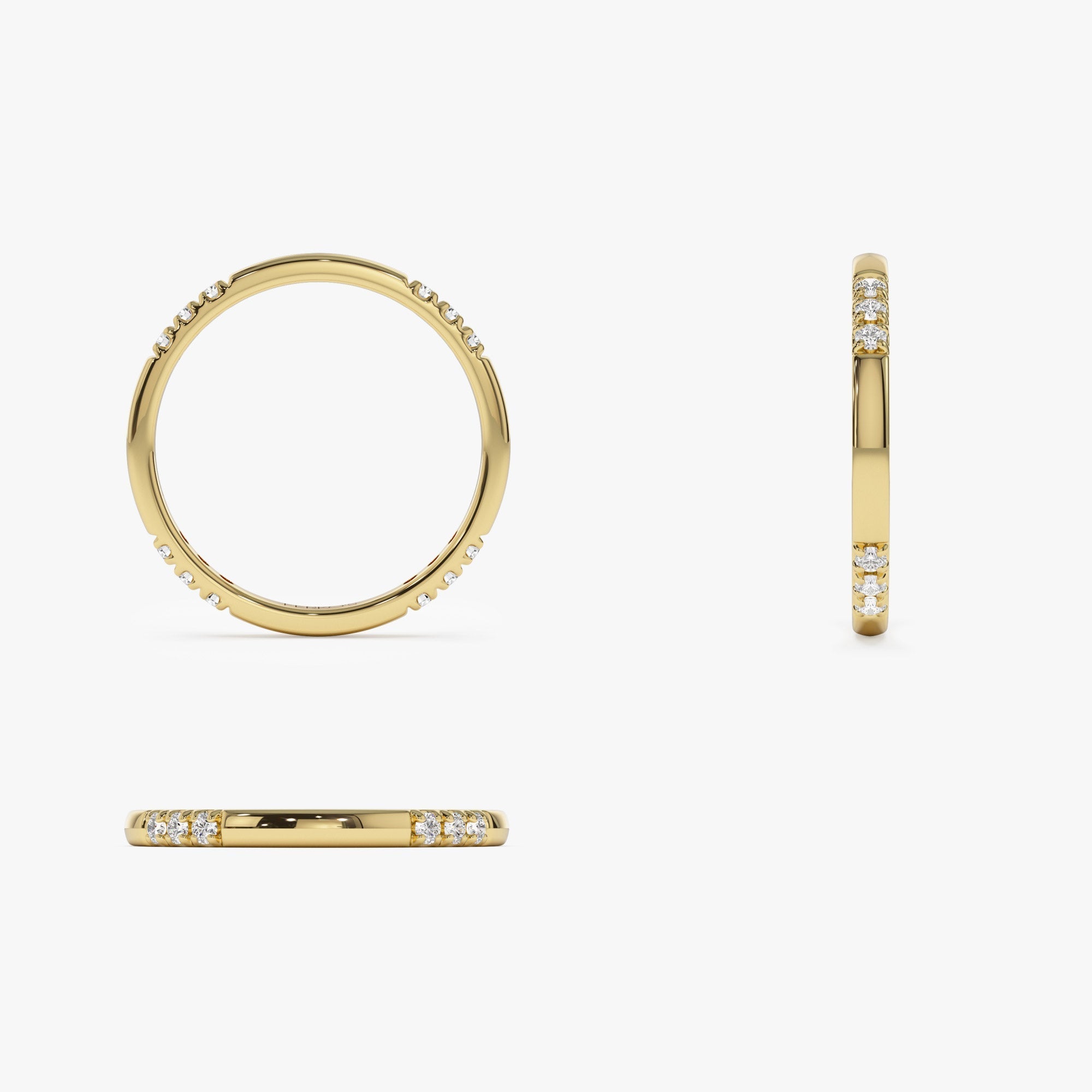 14k Multi Station Diamond Eternity Ring - GeumJewels