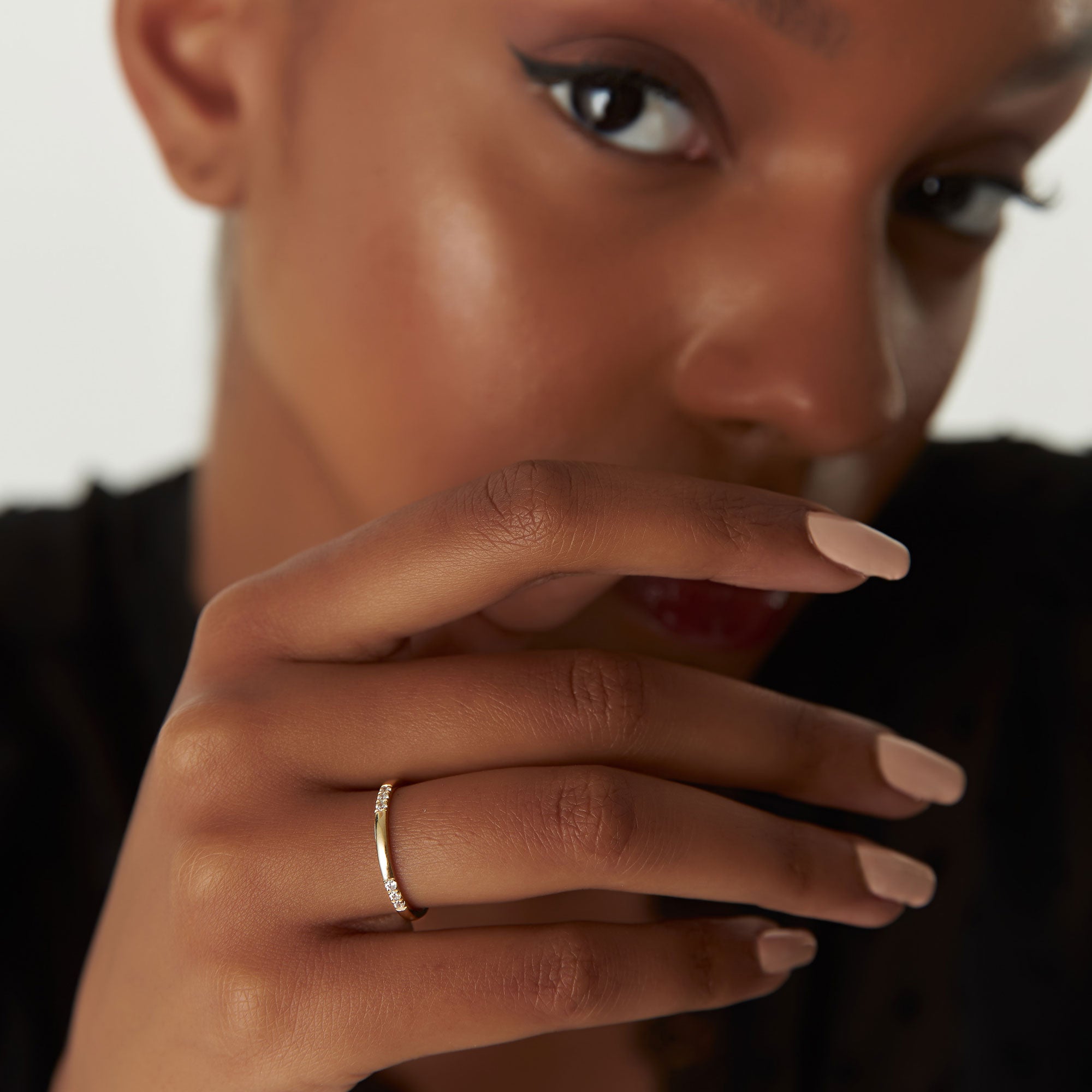14k Multi Station Diamond Eternity Ring - GeumJewels