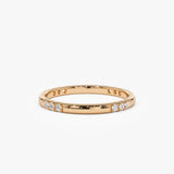 14k Multi Station Diamond Eternity Ring - GeumJewels