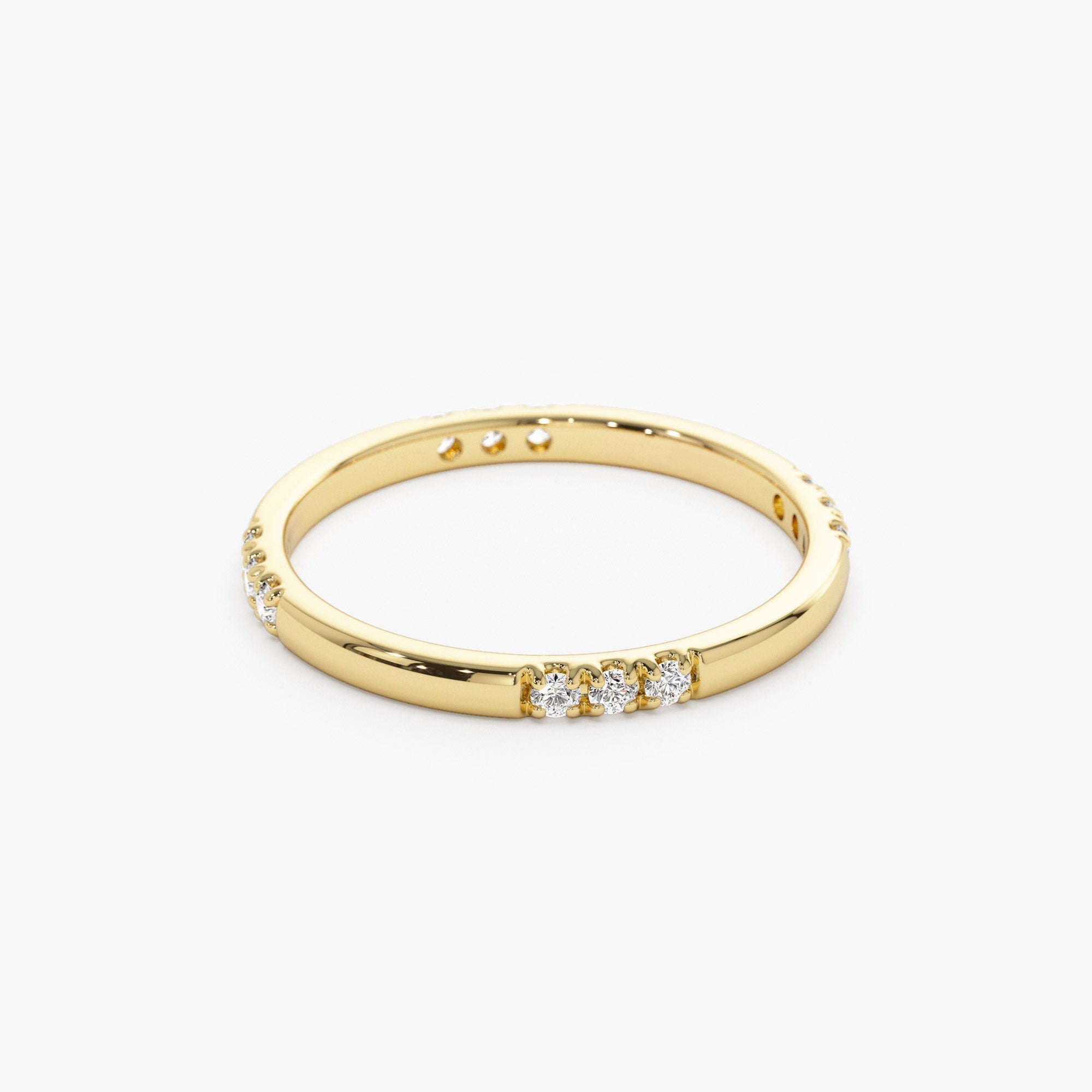 14k Multi Station Diamond Eternity Ring - GeumJewels