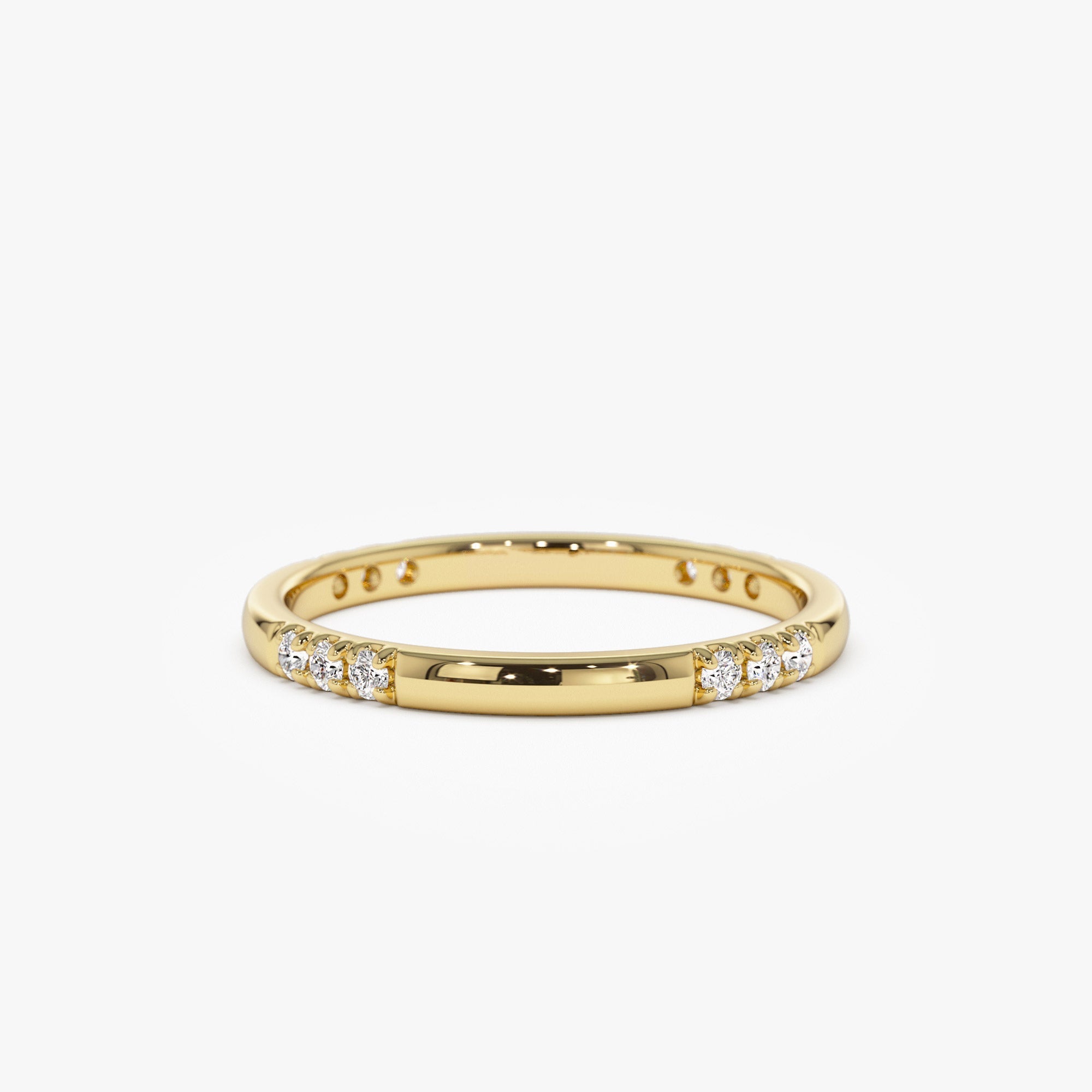 14k Multi Station Diamond Eternity Ring - GeumJewels