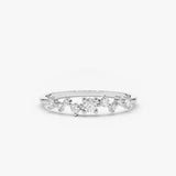 14k Multistone Diamond Cluster Ring - GeumJewels