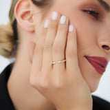 14K Open Claw Cuff Ring For Women - GeumJewels