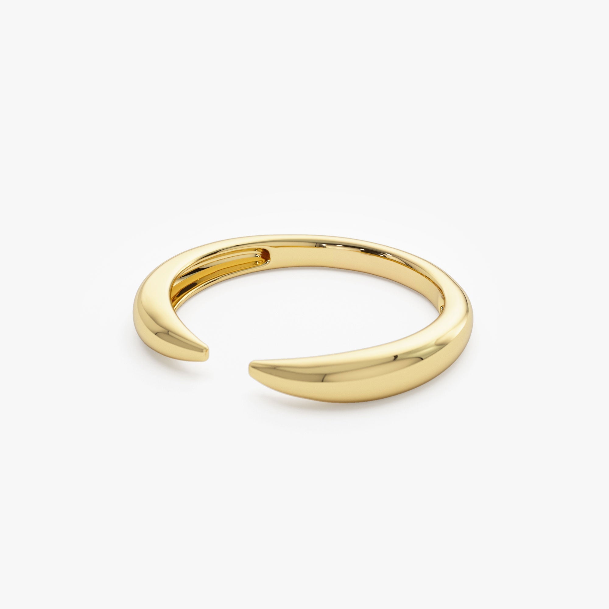 14K Open Claw Cuff Ring For Women - GeumJewels