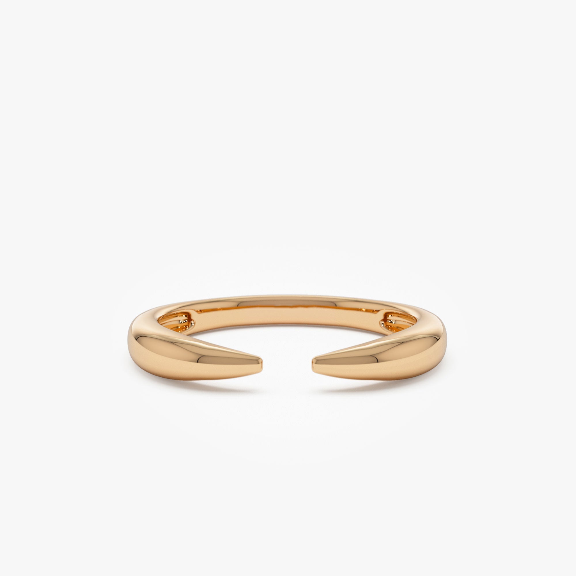 14K Open Claw Cuff Ring For Women - GeumJewels
