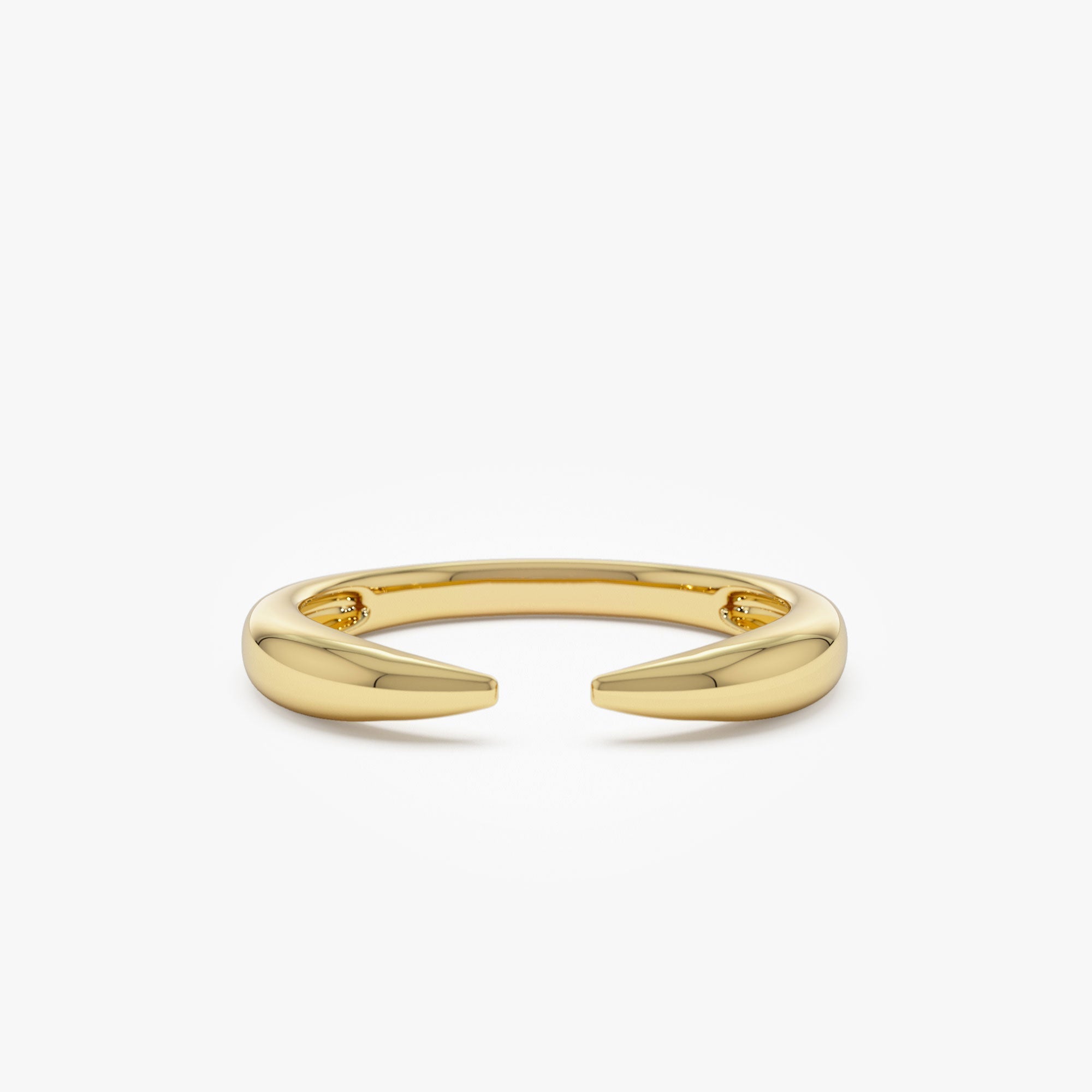 14K Open Claw Cuff Ring For Women - GeumJewels